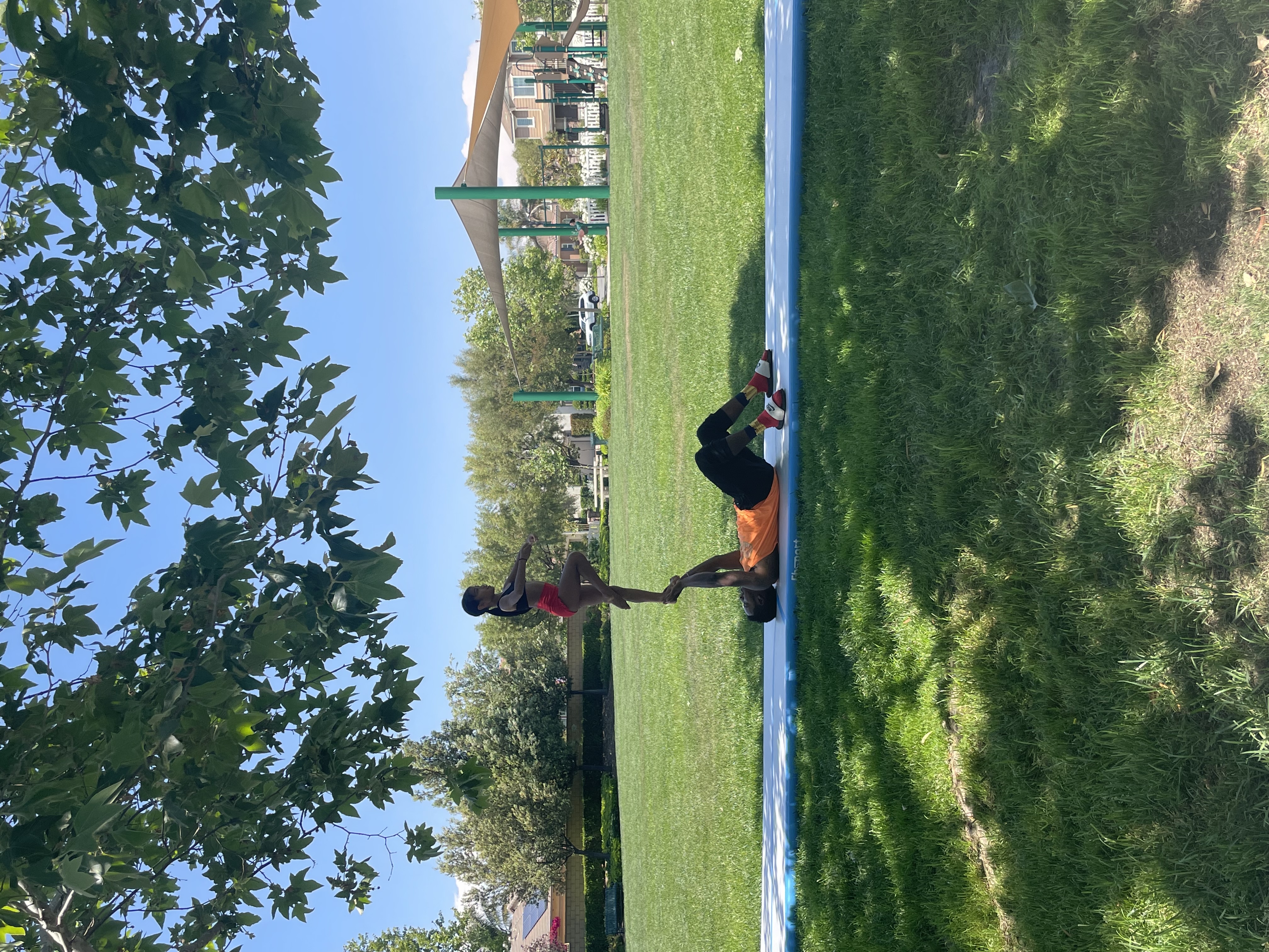 A young athlete training with a coach